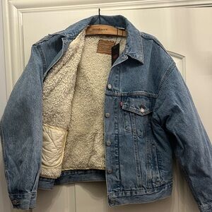 Levi's Blue Denim Jacket with Sherpa Lining